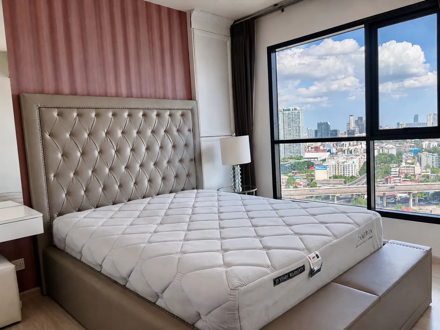 Bedroom view across Bangkok at Life Sukhumvit 48
