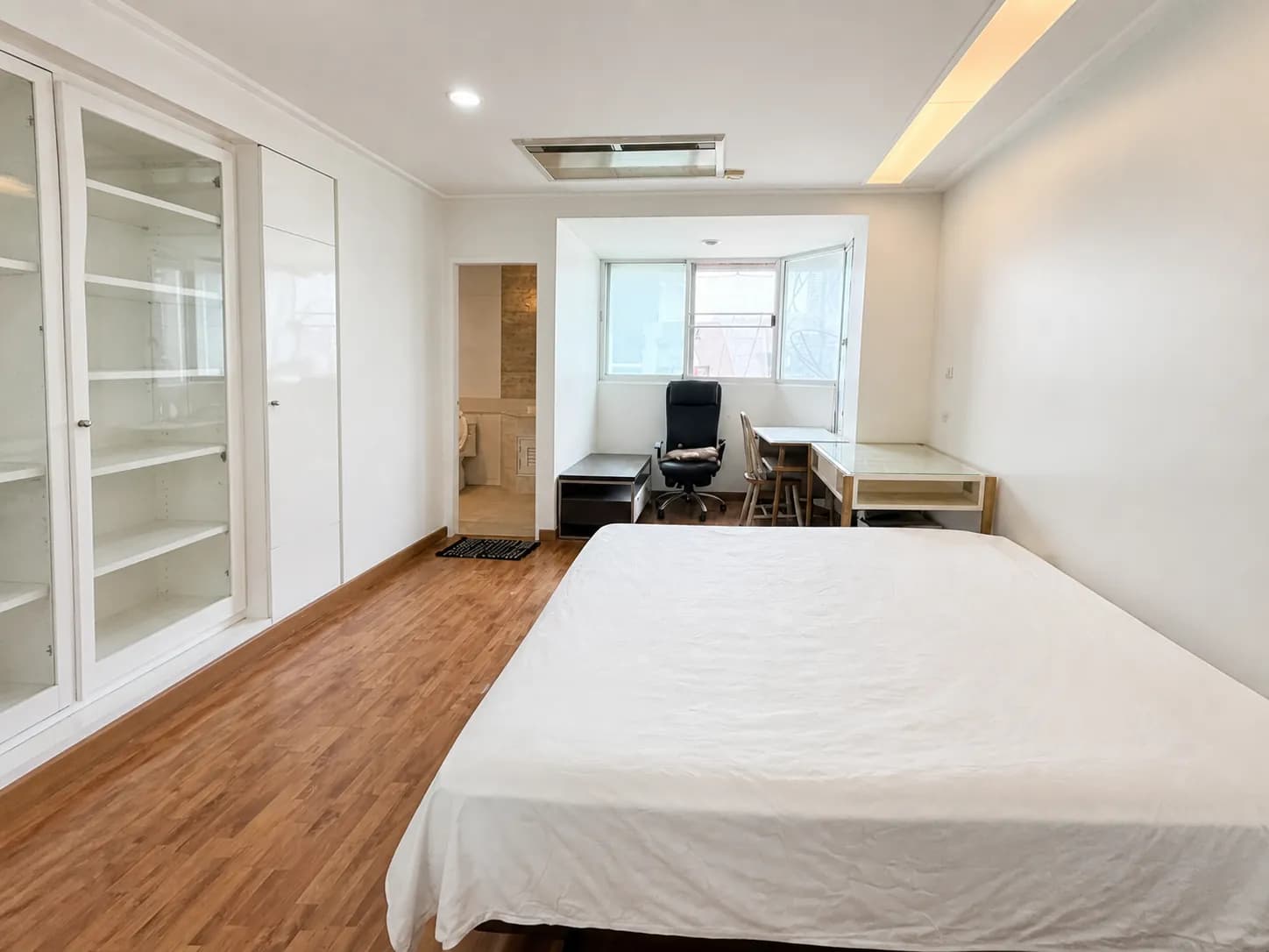 Bedroom with study area in The Regency unit