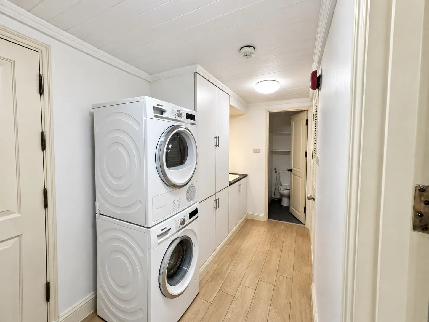 Laundry area in the hallway