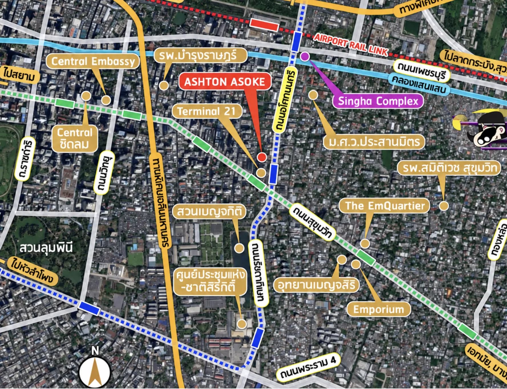 Bangkok area map