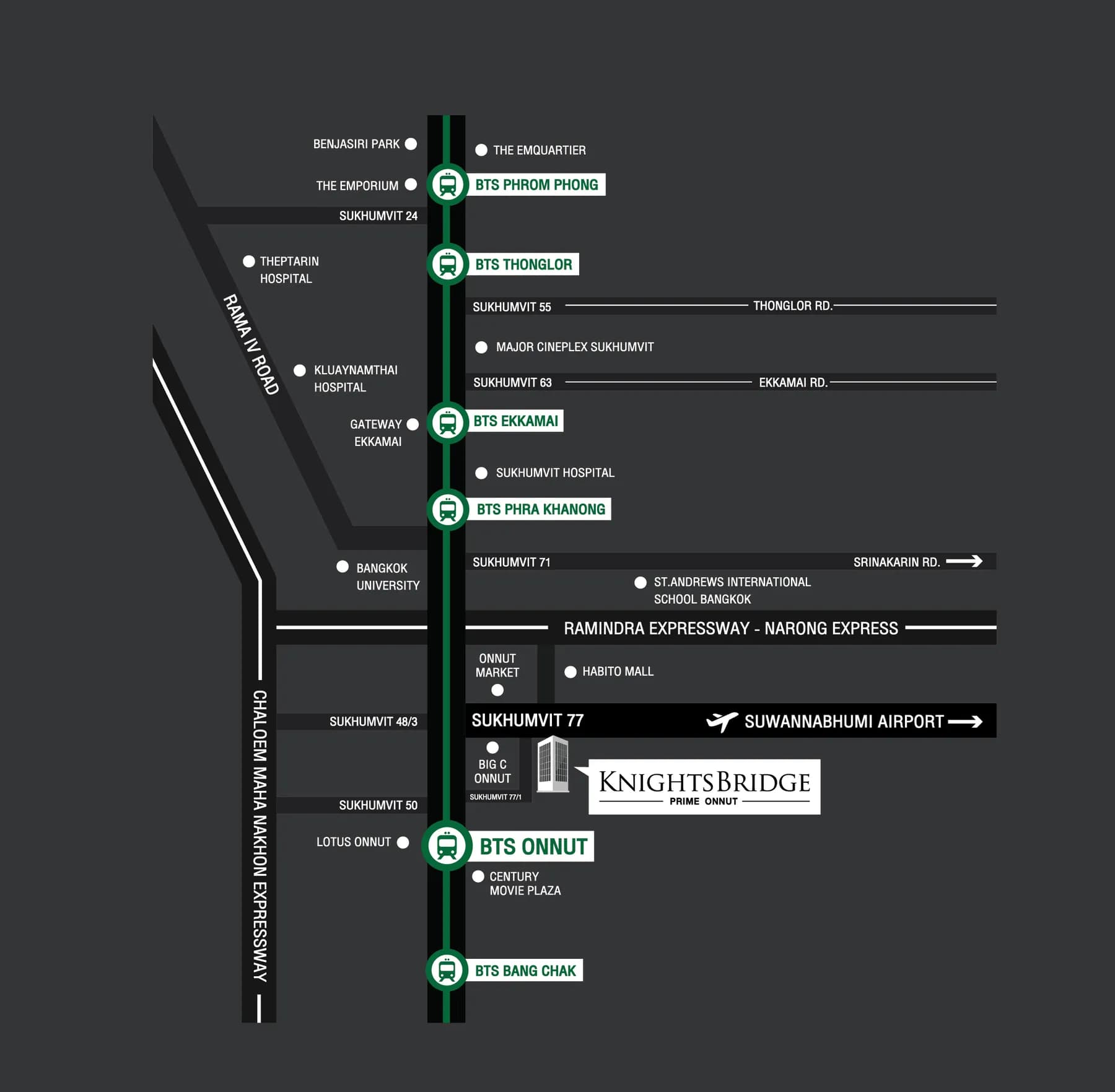 Location map for KnightsBridge Prime Onnut