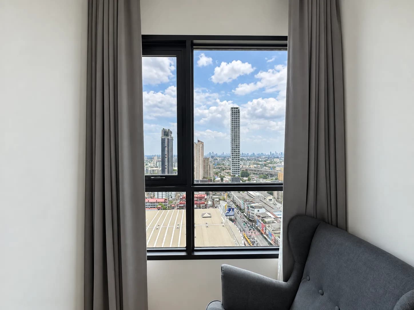 City view from the unit window