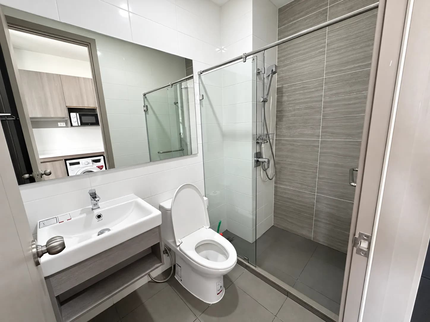 Bathroom with a shower