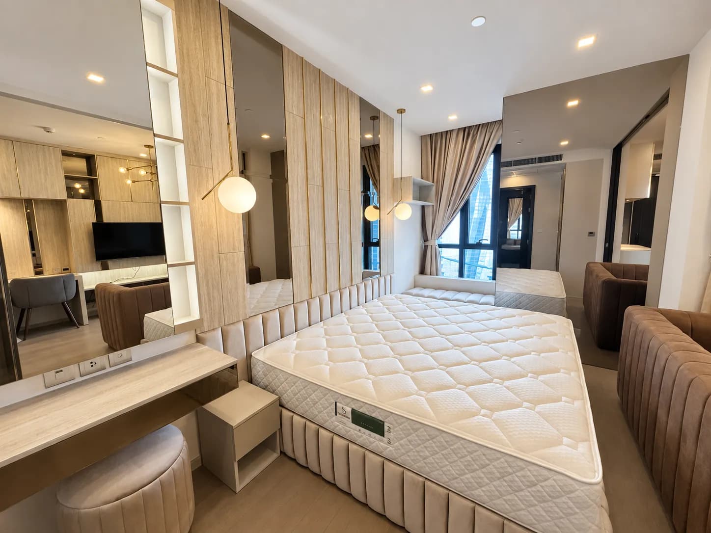 Modern condo bedroom