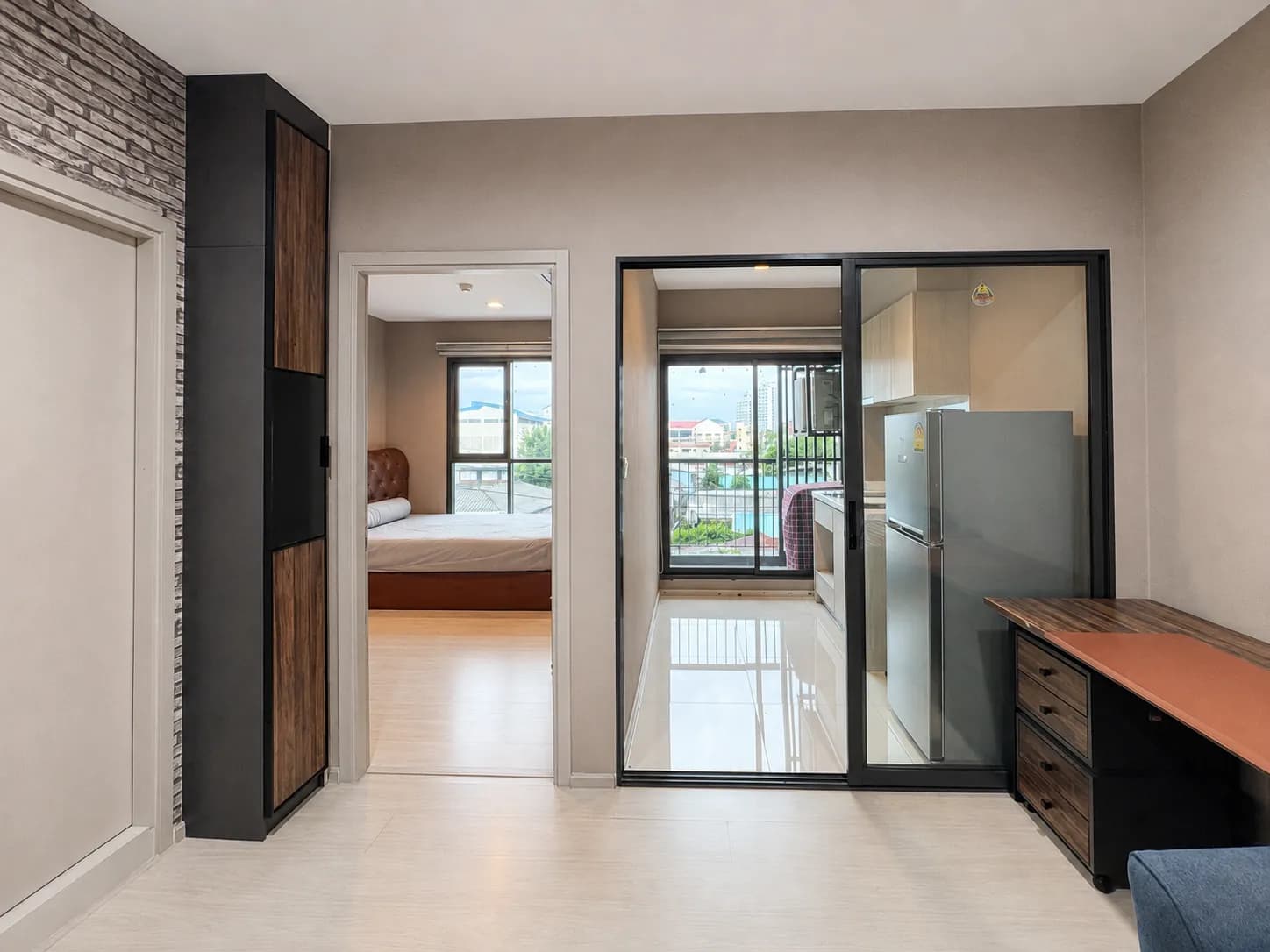 Bedroom interior in the Life Sukhumvit 48 unit